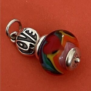 James Avery Retro Love Art glass finial